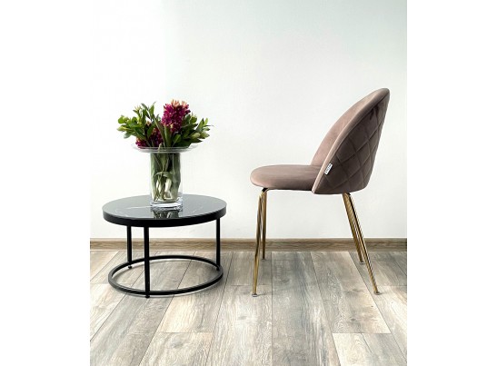 Стул PRESLEY BLUVEL-38 латте / золотой каркас в Каменске-Уральском