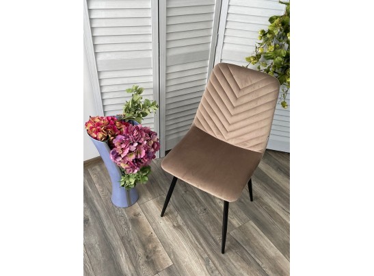 Стул DUKE BLUVEL-40 BEIGE, велюр / черный каркас в Каменске-Уральском