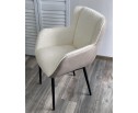 Стул VOLCANO Белый Wales-101, ткань / светло-бежевый Maison 09, экокожа/ черный каркас, DISAUR в Каменске-Уральском