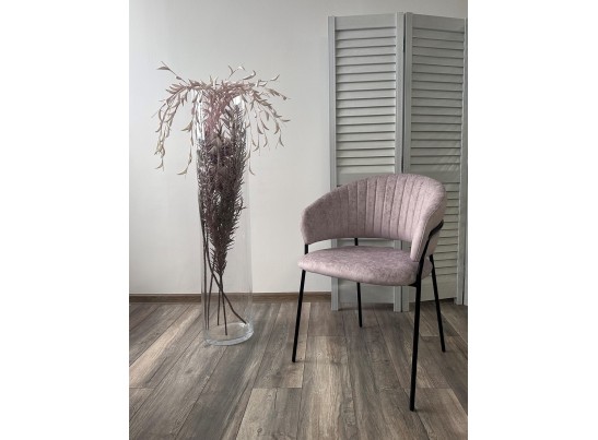 Стул ГЕММА, цвет RAIN 10 lavanda, велюр / черный каркас в Каменске-Уральском