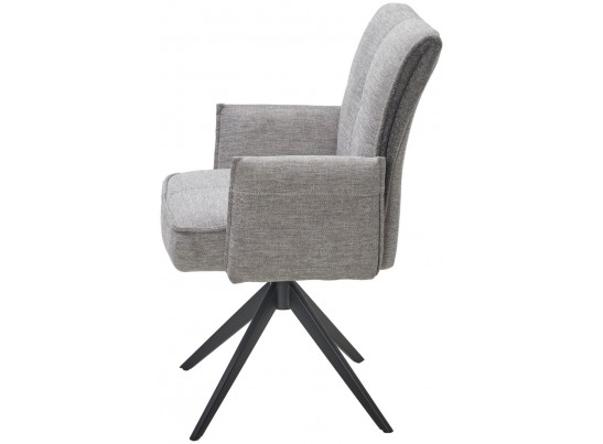 Стул PONCE 360 град. поворот. Brego-07 Серый, ткань/ XD841-16 Серый, букле/ Черный, ®DISAUR в Каменске-Уральском