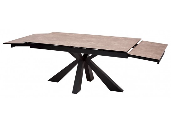 Стол ALEZIO 160 HYDRA MOKA TL-52 матовая испанская керамика/ черный каркас в Каменске-Уральском