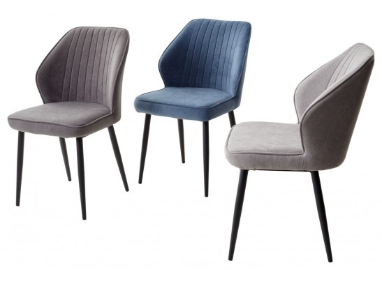 Стул VENA, цвет B28 Темно-серый, велюр/ черный каркас в Каменске-Уральском