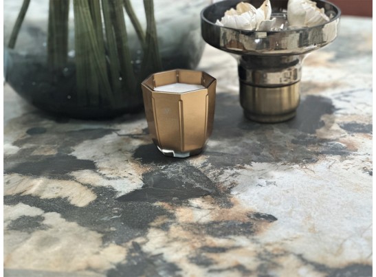 Стол ALONSO 200 TL-137 матовый, итальянская керамика/медный брашированный каркас, ®DISAUR в Каменске-Уральском