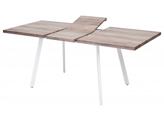 OLD Стол BRICK 140 Серый дуб #31054K/ БЕЛЫЙ каркас в Каменске-Уральском