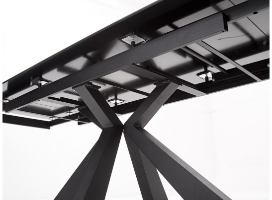 Стол ALEZIO 160 HYDRA MOKA TL-52 матовая испанская керамика/ черный каркас в Каменске-Уральском