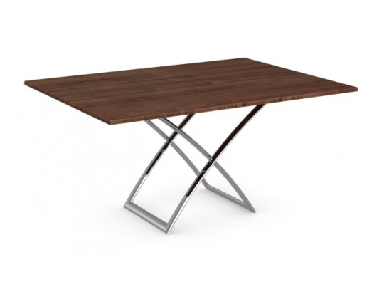 Стол MAGIC-J CS/5041-W, P77 chrome/ P201 walnut/ P201 walnut в Каменске-Уральском