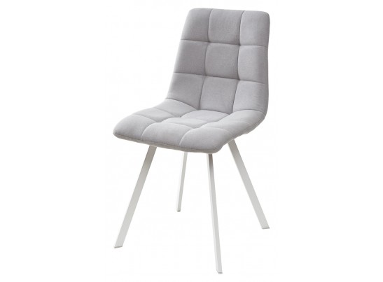 Стул CHILLI SQUARE UF860-02B серо-голубой, ткань/ белый каркас в Каменске-Уральском