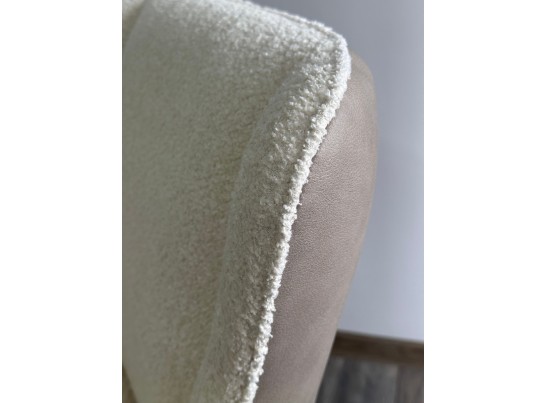 Стул VOLCANO Белый Wales-101, ткань / светло-бежевый Maison 09, экокожа/ черный каркас, DISAUR в Каменске-Уральском