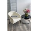 Стул SNUG 3018-01 белый, шенилл / черный каркас, ®DISAUR в Каменске-Уральском