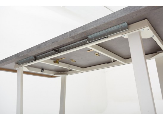 Стол ЛОФТ Бетон Портленд/ Белый 138 в Каменске-Уральском