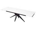 Стол FORIO 160 MATT WHITE MARBLE SOLID CERAMIC / BLACK, ®DISAUR в Каменске-Уральском