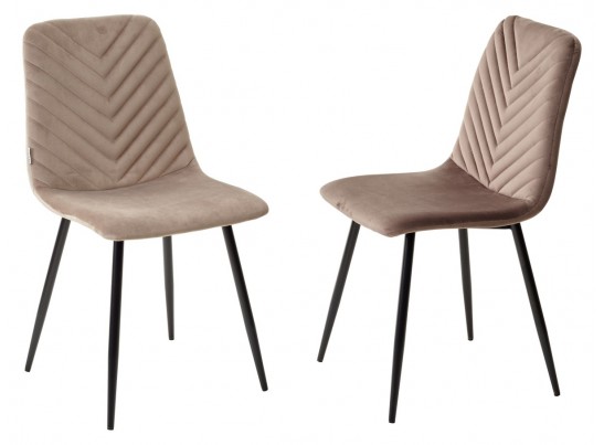 Стул DUKE BLUVEL-40 BEIGE, велюр / черный каркас в Каменске-Уральском