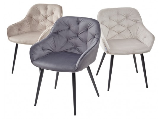 Стул BREEZE G108-10 светлый кварц/ черный каркас, велюр в Каменске-Уральском