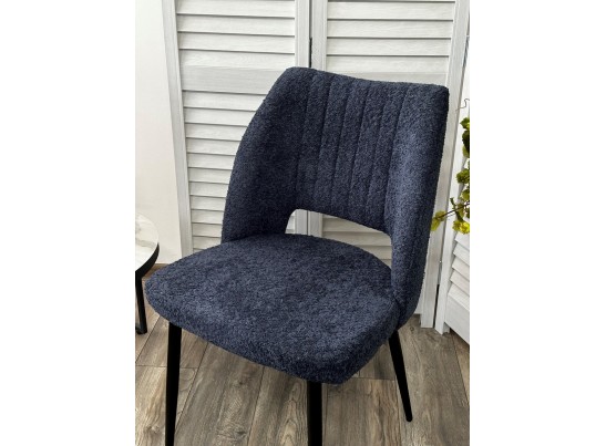 Стул LONDON UF998-13 темно-синий, букле / черный каркас / Товарный знак DISAUR в Каменске-Уральском