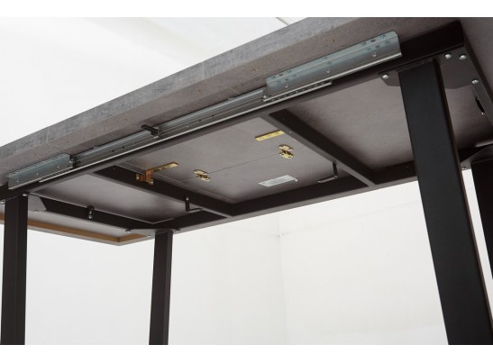 Стол ЛОФТ 138 Бетон Портленд/ Черный в Каменске-Уральском