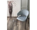Стул ГЕММА, цвет RAIN 13 blue, велюр / черный каркас в Каменске-Уральском
