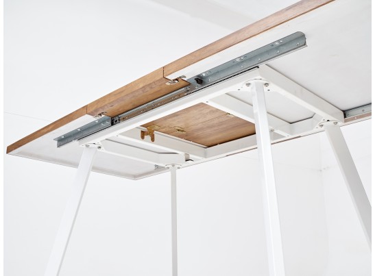 OLD Стол BRICK-2 120 Дуб #31014K/ БЕЛЫЙ каркас в Каменске-Уральском