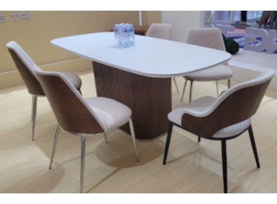 Стол CARY 220 цвет БЕЛЫЙ МРАМОР M326/ Каркас OAK, ®DISAUR в Каменске-Уральском