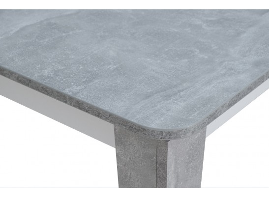 Стол EDWIN Бетон-Белый/ Бетон в Каменске-Уральском