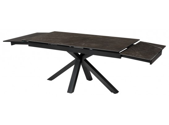 Стол ALTO 160 KL-135 Темно-серый мрамор матовый, итальянская керамика/ BLACK в Каменске-Уральском