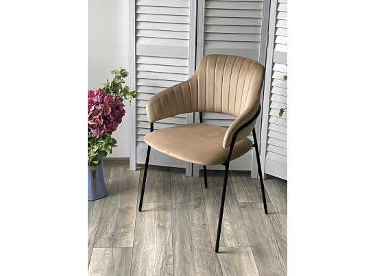 Стул ЛОТОС, цвет H-65 Капучино, велюр / черный каркас в Каменске-Уральском