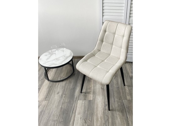 Стул CHIC VF-01/ VF-02 светло-бежевый/ бежевый, ткань/ черный каркас в Каменске-Уральском