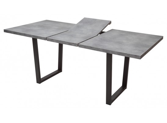 Стол ЛОФТ 138 Бетон Портленд/ Черный в Каменске-Уральском