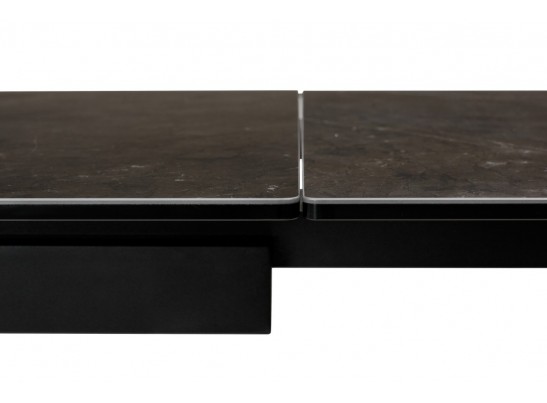 Стол ALTO 160 KL-135 Темно-серый мрамор матовый, итальянская керамика/ BLACK в Каменске-Уральском