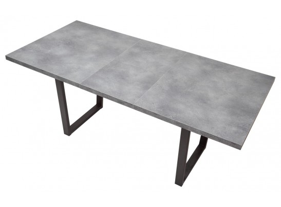 Стол ЛОФТ 138 Бетон Портленд/ Черный в Каменске-Уральском
