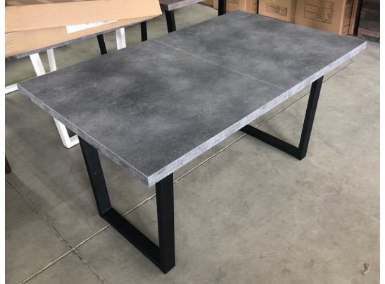 Стол ЛОФТ 138 Бетон Портленд/ Черный в Каменске-Уральском