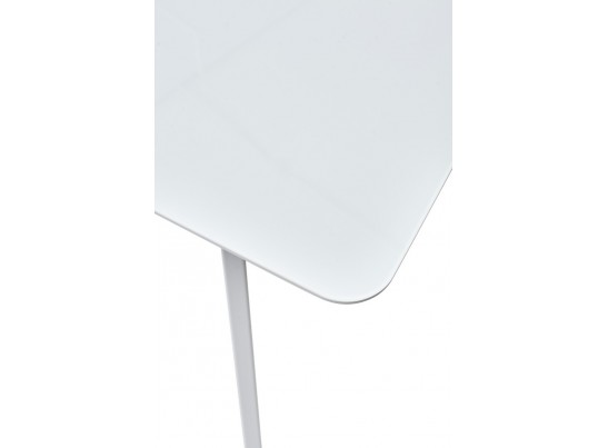 Стол АРУБА 140 Белый, стекло / белый каркас в Каменске-Уральском