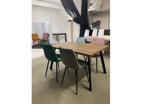 Стол BRICK M 120 Дуб Канзас/ Черный в Каменске-Уральском