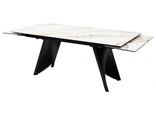 Стол IVAR 180 MARBLES KL-188 Контрастный мрамор, итальянская керамика, ®DISAUR в Каменске-Уральском