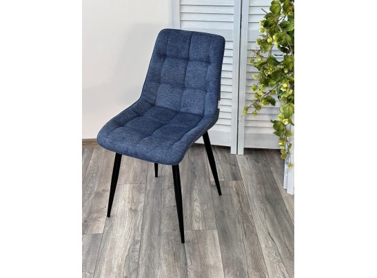 Стул CHIC 1983-86 темно-синий меланж/ RU-03 синяя сталь/ черный каркас в Каменске-Уральском