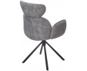 Стул VARDY 360 град.поворот. Brego-07 Серый, ткань/ 7525-180 Серый, велюр/Черный, ®DISAUR