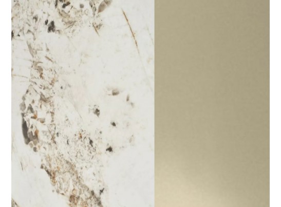 Стол ALATRI 120 GLOSS LUXURY PANDORA SOLID CERAMIC / шампань, ®DISAUR в Каменске-Уральском