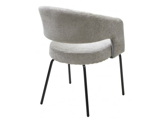 Стул SNUG 3018-03 светло-серый, шенилл / черный каркас, ®DISAUR в Каменске-Уральском