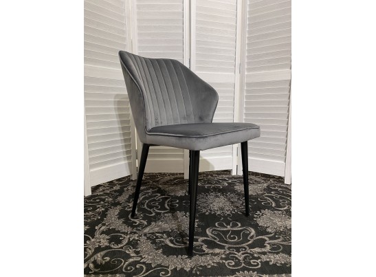 Стул SEATTLE-V СЕРЫЙ #27, велюр / черный каркас в Каменске-Уральском