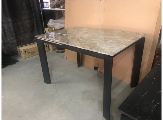 Стол CORNER 120 GLOSS ATHENS BROWN SINTERED STONE / BLACK в Каменске-Уральском