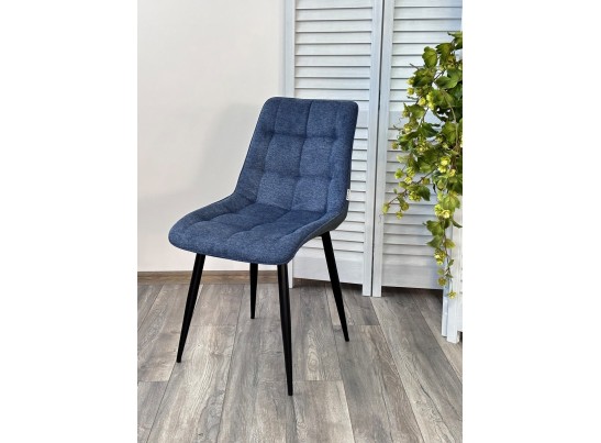 Стул CHIC 1983-86 темно-синий меланж/ RU-03 синяя сталь/ черный каркас в Каменске-Уральском