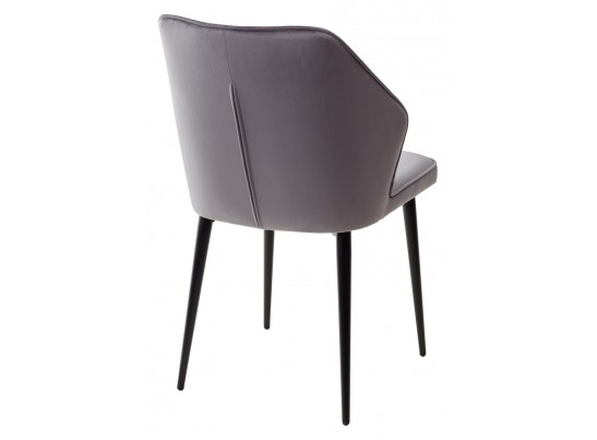Стул SEATTLE-V СЕРЫЙ #27, велюр / черный каркас в Каменске-Уральском