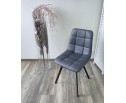 Стул CHILLI SQUARE HK017-09 серо-черничный, PU/ черный каркас в Каменске-Уральском