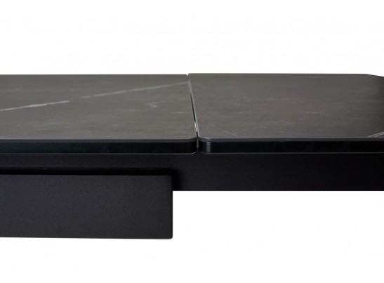 Стол ALEZIO 160 KL-135 Темно-серый мрамор матовый, итальянская керамика/ BLACK в Каменске-Уральском