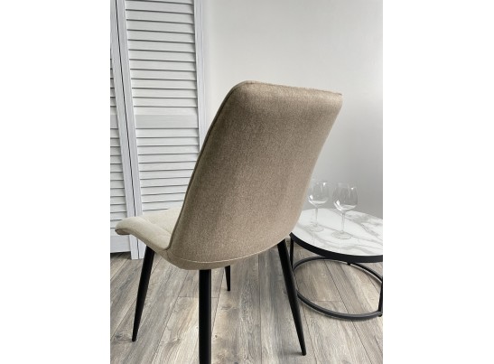 Стул CHIC VF-01/ VF-02 светло-бежевый/ бежевый, ткань/ черный каркас в Каменске-Уральском