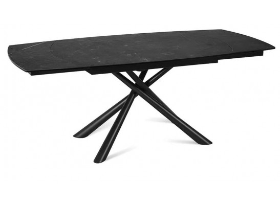 Стол RIVOLI 140 MATT BLACK MARBLE SOLID CERAMIC / BLACK, ®DISAUR в Каменске-Уральском