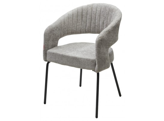 Стул SNUG 3018-03 светло-серый, шенилл / черный каркас, ®DISAUR в Каменске-Уральском