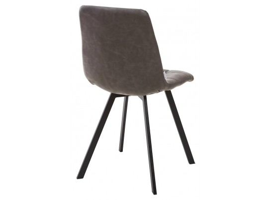 Стул CHILLI SQUARE RU-07 серая сталь, PU / черный каркас в Каменске-Уральском