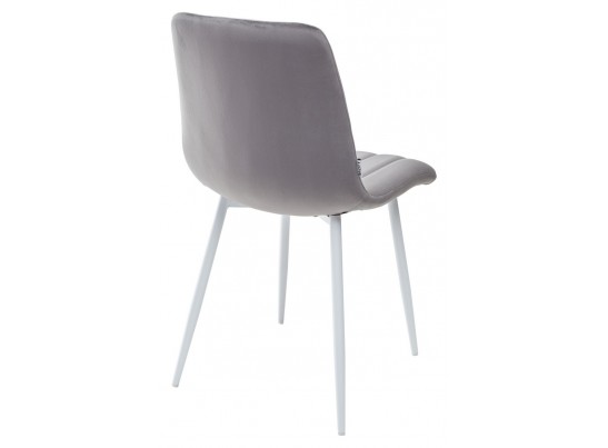 Стул DUBLIN G062-40 серый, велюр / белый каркас в Каменске-Уральском