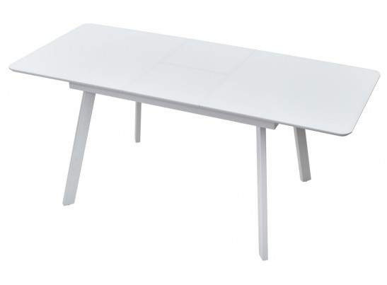 Стол АРУБА 140 Белый, стекло / белый каркас в Каменске-Уральском